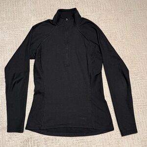 Patagonia half-zip base layer long sleeve top Women's XS Black Y2K